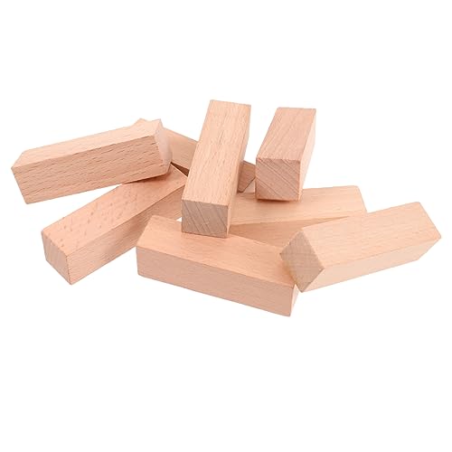 BELLIFFY 8St Zubehör für Holzschnitzereien Karte Stempelkissen zum Stempeln Korb personalisierter stempel personalisierte stempel Blanko-Holzsiegel Holzstempel schnitzen hölzern Light Brown von BELLIFFY