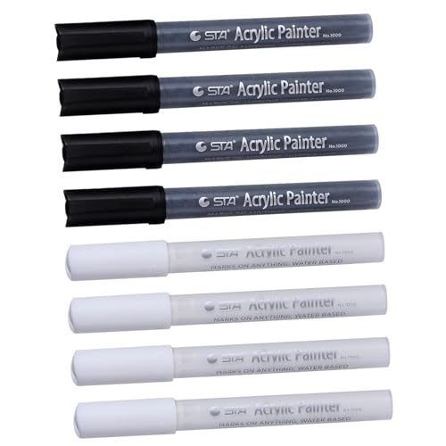 BELLIFFY 8st Aquarells Tift Marker Farbmarker Stift Kunstmarker Malen Textmarker Markierungsstifte Acrylstift Acrylmarker Stifte Acrylfarbenmarkerstifte Farbige Stifte Malmarker Plastik von BELLIFFY