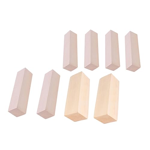 BELLIFFY 8st Geschnitzte Holzleisten Schnitzen Schnitzblöcke Basteln Bastelteller Selber Machen Specksteinblock Unvollendet Schnitzblöcke Handwerk Puzzle-bausteine Diy-dekoration Linde von BELLIFFY