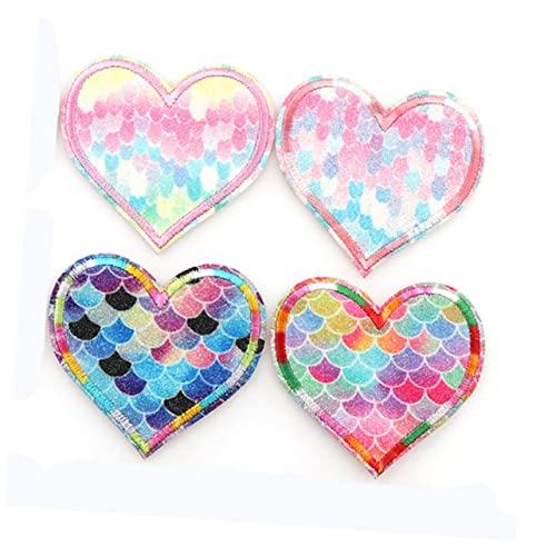 BELLIFFY 9St DIY Kleidung Dekoration liebe Herzaufkleber Herz Dekoration Herz Patch Lipgloss-Kit Rucksack Dekoration Kissenbezug Dekoration Stickereiflecken Stickereiapplikationen Colorful von BELLIFFY