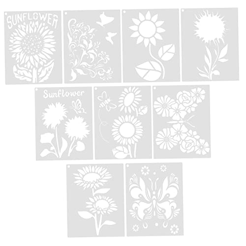 BELLIFFY 9st Alphanumerische Vorlage Blumenschablonen Schablonen Für Kinder Malvorlage Für Kinder Blumendekor Kinder Sammelalbum Kinderfarbe Blumenhandwerk Für Kinder Weiß Das Haustier von BELLIFFY