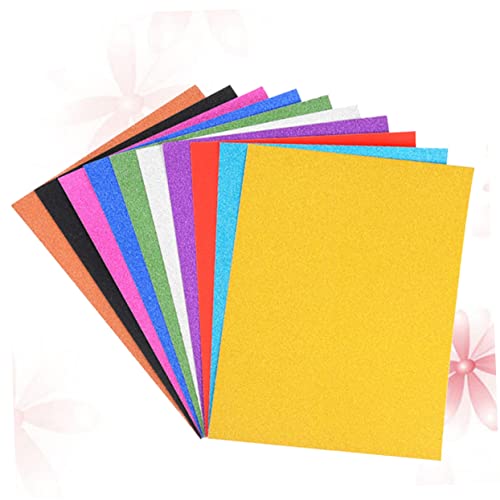 BELLIFFY A4 Glitzerpapier Bunt Selbstklebend Bastelpapier Für DIY Dekorationen Mit Rückenkleber Glänzende Bastelblätter Für Kreative Projekte von BELLIFFY