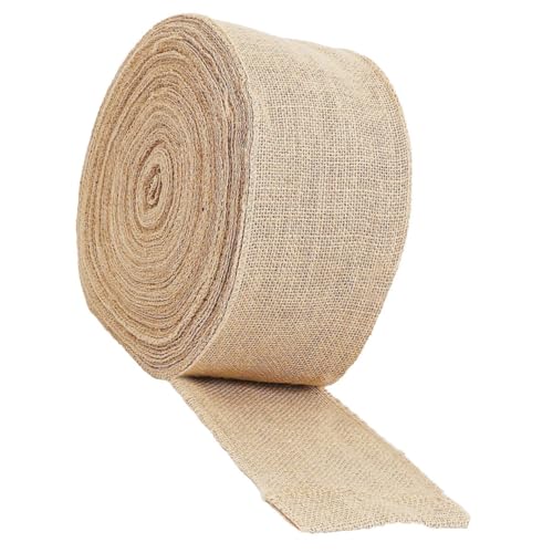 BELLIFFY Jute Rolle Breites Natur Jute Gewebeband Für Diy Projekte Hochzeiten Und Partys Robustes Handgefertigtes Geschenkband 10 Meter Rolle Vielseitig Einsetzbar Für Dekorationen Juteband Breit von BELLIFFY