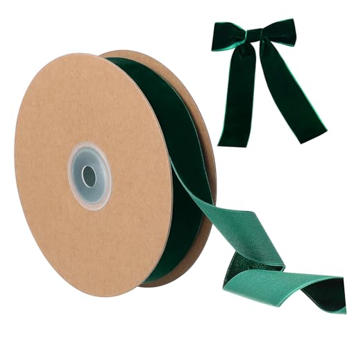 BELLIFFY Breites Nicht Elastisches Flocking Band Dunkelgrün Dekoratives Geschenkband Für DIY Projekte Kleidung Haarschmuck Und Bastelarbeiten Ideal Zum Verpacken Und von BELLIFFY