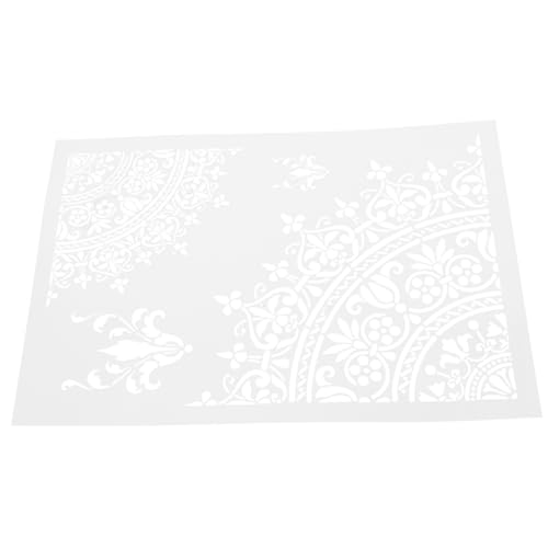 BELLIFFY DIY Bastel Layering Schablonen Hohle Kunststoff Malschablonen Blumendesign Weiß Wiederverwendbare Zeichenform Für Scrapbooking Und Wanddeko von BELLIFFY