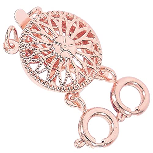 BELLIFFY Halskettentrenner Halsketten-entwirrer- Schmuck Mehrschichtiger Verschluss Armbandverschlüsse Und Verschlüsse Schmuck Stecker Kettenverlängerung Rose Gold Kupfer von BELLIFFY