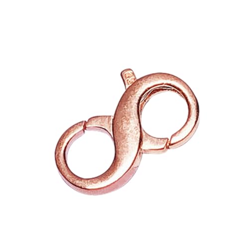 BELLIFFY Handgewebter Schmuck Aus Sterlingsilber Armbandverschluss Selber Machen Halskette Verschluss Halskettenverbinder Selber Machen Verschluss Mit Doppelter Öffnung Silber- Rose Gold von BELLIFFY