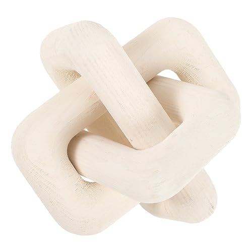 BELLIFFY Holzornamente 3-Ring-Holzknoten ästhetischer Tischdekoration für den Eingangsbereich bookshelf decor bücherregal dekoration bastelset basteln Kettendekor aus Holz Regaldekor von BELLIFFY