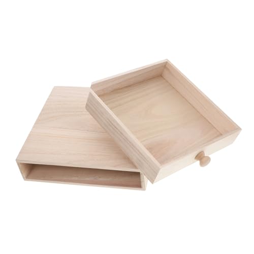 BELLIFFY Kasten Teebox Geschenkbox Mini Handwerk Teebeutel-organizer-ständer Tee-aufbewahrungsorganisator Bastelkoffer-organizer Tee-organisator Aufbewahrungsschubladen Tasche Dekor Holz von BELLIFFY