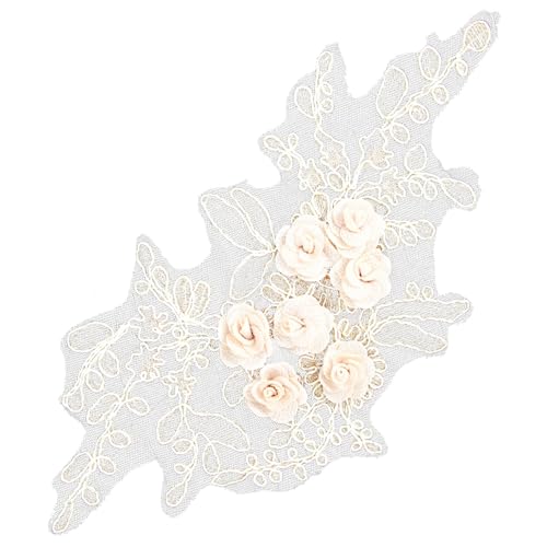 BELLIFFY Kleidung Spitzenapplikationen Verzierungen Craft-Patch-Applikationen bestickter Spitzenbesatz DIY Nähpatch brautkleid apfelding decor Flicken für Spitze Patch-Ornamente Polyester von BELLIFFY