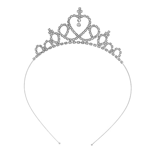 BELLIFFY Krone Stirnband Krone Für Mädchen Stirnbänder Für Kinder Strass-stirnbänder Diademe Für Frauen Hochzeitskopfschmuck Für Die Braut Mädchen Strass Kronen Für Frauen Silver Legierung von BELLIFFY