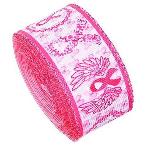 BELLIFFY Mehrzweckband seidenband ribbon bandalette bandfeile beschläge Mehrzweck-Haarschmuck Brustbewusstsein rosa Schleife Basteln Sie Haarbänder Brustkrebsband zum Selbermachen Polyester von BELLIFFY