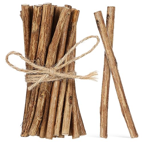 BELLIFFY Naturholzstäbe Für Bastelarbeiten Rustikale Holzstöcke Lang Und Durchmesser Ideal Für DIY Projekte Und Kreative Dekorationen von BELLIFFY