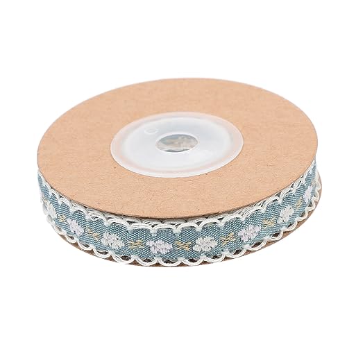 BELLIFFY Schleife Gestickte Blumenborten Zierband Nähen Festival-diy-bänder Besticktes Jacquardband Geschenkbänder Blumen Trimmen Blumengeschenke Verpackungsband Polyester Blue von BELLIFFY