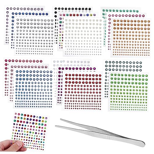 BELLIFFY Selbstklebende Glitzersteine Für Bunte DIY Dekoration Mit Rhinestones Und 1 Pinzette Perfekt Für Basteln Grußkarten Und Kreative Projekte von BELLIFFY