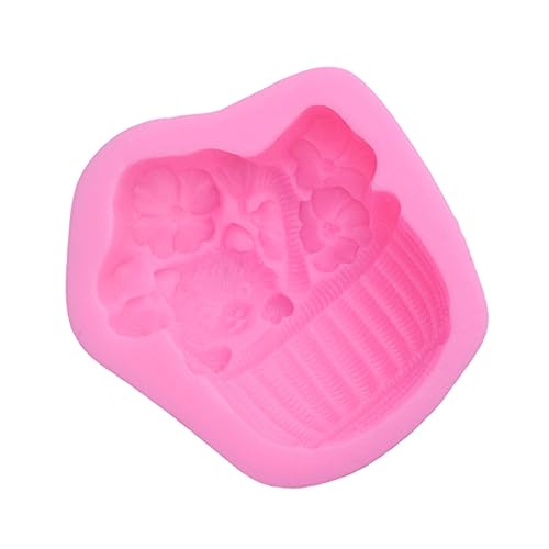 BELLIFFY Silikonform schokoladenform chocolate mold Handgemachte Seifenformen silikongiesform Fondantformen Formen für Zuckerhandwerk Fondantform backen DIY-Form Kuchenform Kieselgel Rosa von BELLIFFY