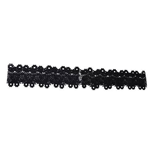 BELLIFFY Spitzenmilchfaser Spitzenband Geschenkband Blumenbandbesatz Stickerei Spitzenbänder Schleife Bastelspitze Spitzenstickerei Bandspitze Black von BELLIFFY