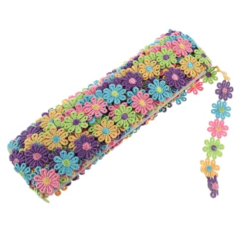 BELLIFFY Stickerei Wasserlösliche Spitze Stickerei Spitzenbesatz Besticktes Spitzenband Nähen Bastelspitzenband Nähhandwerk Blumenverzierungen Hochzeitsapplikation Spitze Polyestergarn von BELLIFFY