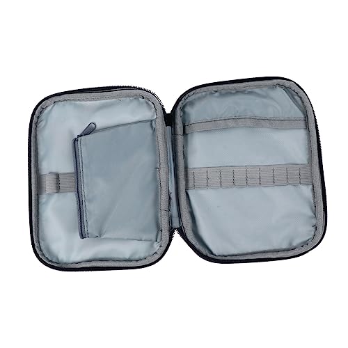 BELLIFFY gehäkelte Aufbewahrungstasche reisen häkeln Werkzeug-Organizer-Tasche Abs gewebesäcke geflochtene tasche doppellagige Häkeltasche gehäkelte Organizer-Tasche Oxford-Stoff Blue von BELLIFFY