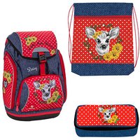 BELMIL® Schulranzen-Set Comfy Little Cute Friends Daisy Kunstfaser rot von BELMIL®