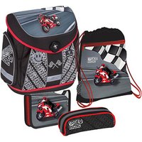 BELMIL® Schulranzen-Set Mister & Missy Free Racing 2 Kunstfaser schwarz/rot von BELMIL®