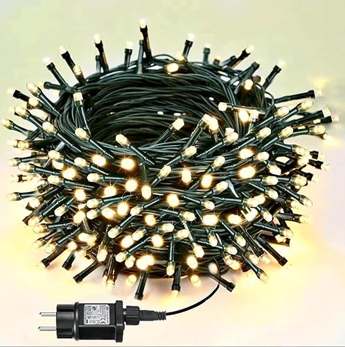 LED Lichterkette Weihnachtslichter,33m/108ft 300LED Warmweiß Weihnachtsbaum LED Lichterkette Außen/Innen 8 Leuchtmodi Für Garten Hochzeit Party Weihnachtsdekoration von BELOEE