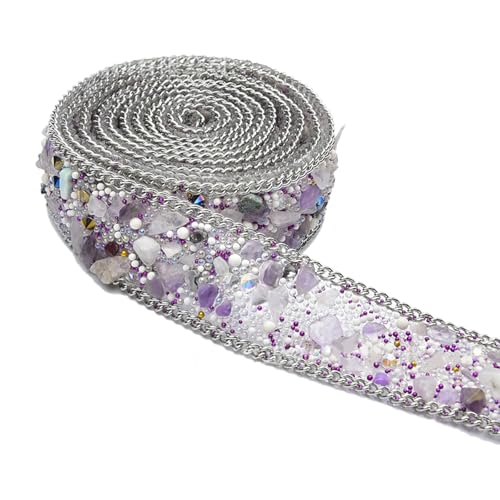 BELOWSYALER Selbstklebendes Strassband mit glitzernden Strasssteinen, 20 mm, für Bastelarbeiten, Hochzeitstortendekoration von BELOWSYALER