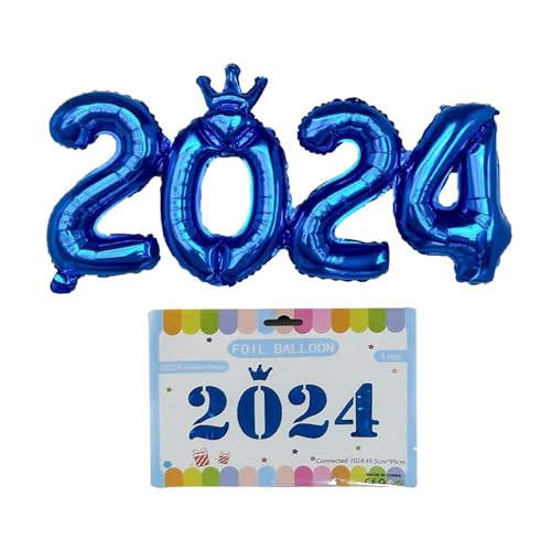 Folienballon 2024, Zahlenballon für Festivals, Dekorationen, Abschlussfeier, Festival, Partyzubehör, schafft lustige Atmosphäre, Partyzubehör von BELOWSYALER