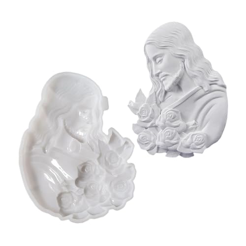 Mehrzweck-Silikon-Christus zum Backen und zur Seifenherstellung, Basteln, Ornament, geeignet für Ofen und Kühlschrank von BELOWSYALER