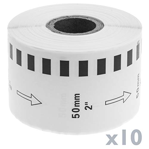 BeMatik Brother DK-22223 Etikettenrolle, 50 mm x 50 m 30.ince 10-pack (KT018) von BEMATIK.COM