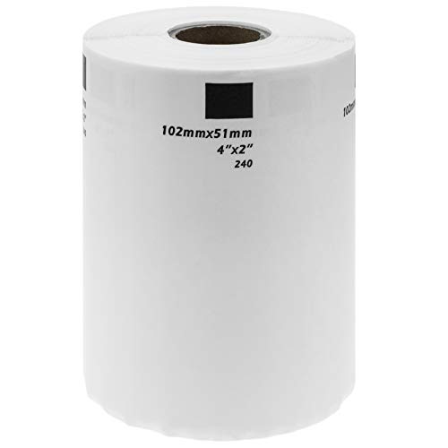 BeMatik - Rolle mit 600 Klebeetiketten kompatibel zu Brother DK-11240 102x51mm 10-Pack (KT016) von BEMATIK.COM