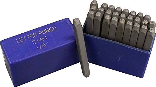 BENCH WIZARD 27-teiliges Buchstabenstanzer-Set, 1,5 mm, enthält 26 Alphabete A-Z mit 1 und Zeichen, wärmebehandelte Karbonstahlkonstruktion, ideal zum Stempeln von Metall von BENCH WIZARD