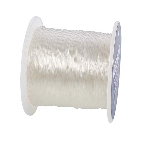 BENECREAT 0,8 mm / 0,03 Zoll Dicke elastische Kristalle aus elastischem Kristallfaden, Stretch-Schnur für Schmuck, Armbänder, Halskette und Bastelarbeiten, 164 Yards / 150m - Durchsichtig von BENECREAT