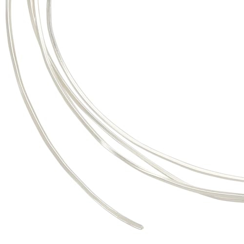 BENECREAT 1 m S925-Sterlingsilber-Flachdraht, 0.8 mm Breiter Rechteckiger Weicher Schmuck-Basteldraht Für Ringe, Armreifen Und Schmuck von BENECREAT