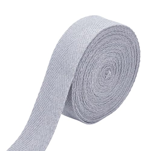 BENECREAT 10 m/10,9 Yards graues Fischgrätenband, 45 mm Baumwollgurtband Teppichbindungsbesatz Köperband zum Nähen Binden Geschenkverpackung DIY Basteln von BENECREAT