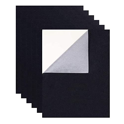 BENECREAT 12PCS 29x40cm selbstklebender Samtstoff (schwarz) A3 Kleberücken, langlebig und wasserbeständig, vielseitig einsetzbar, ideal für Kunst und Bastelzwecke von BENECREAT