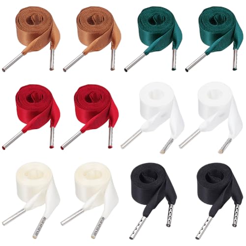 BENECREAT 12Pcs 16.8m Korsettschnur, 8mm Polycotton Kordelzug Korsett Taille Gürtel Schnürung für Kleidungsstück Zubehör Sport Hosen Sweatpants Pullover, 6 Farben von BENECREAT