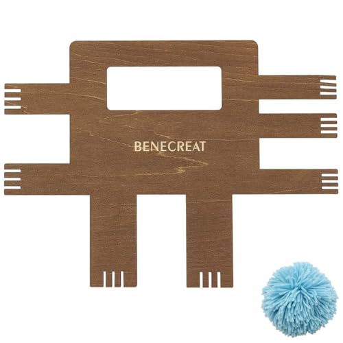 BENECREAT 2 Set 10 Stück Pom Pom Maker Holz Pompom Maker Werkzeug 5/7/9/13/15 mm Pom Ball Craft Tool Set Für Nadelhandwerk DIY Wolle Stricken Handwerk von BENECREAT