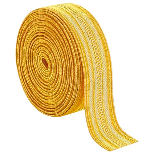 BENECREAT 2 m Metallisches Französisches Zopfband 12mm Breites Goldenes Satinband Für Uniform Bänder Schulterklappen Stickerei Und Schmuckherstellung von BENECREAT