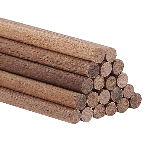 BENECREAT 20 Stück Holzdübelstangen Aus Schwarzem Walnussholz 40cm X 4mm Holzstäbe Unbehandelte Holzdübel Für Heimwerker Holzbearbeitung Unterstützung Basteln Sortiment BENECREAT 20 Stück Holzdübelstangen Aus Schwarzem Walnussholz 40cm X 4mm Holzstäbe Unbehandelte Holzdübel Für Heimwerker Holzbearbeitung Unterstützung Basteln Sortiment von BENECREAT
