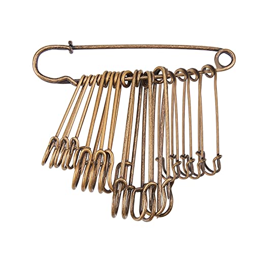 BENECREAT 20PCS Premium Qualitat 4-Gro?e Pack von Sicherheitsnadeln Safety Pins Pack, Beste Nahzubehor Kit fur Babykleidung, Decken, Rocke, Kilts, Gestrick, Kunsthandwerk & Kunst, antike Bronze Farbe von BENECREAT