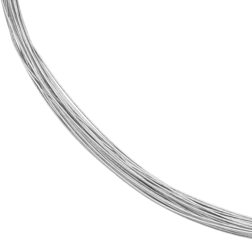 BENECREAT 26 Gauge/0.4mm Titanium Stahldraht, 20m Silver Round Welding Wire Craft Jewelry Wire für Schmuck Kopfbedeckung Herstellung, Galvanik, Verarbeitende Industrie von BENECREAT