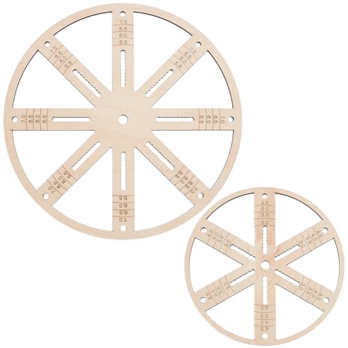 BENECREAT 2Pcs 2 Arten Docht Zentrierwerkzeug, BurlyWood Holz Kerze Dochte Zentriergeräte flache Runde Docht Stabilisator Halter für Kerze DIY machen, Baumwolle Dochthalter von BENECREAT