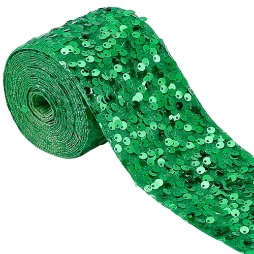 BENECREAT 3.65 m Samtbesatz Mit Grünen Pailletten 75mm Breites Polyester Paillettenband Zum Nähen Für Bastelarbeiten Kleidung Kleider Nähverzierung BENECREAT 3.65 m Samtbesatz Mit Grünen Pailletten 75mm Breites Polyester Paillettenband Zum Nähen Für Bastelarbeiten Kleidung Kleider Nähverzierung von BENECREAT