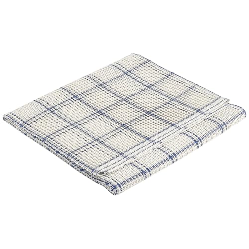 BENECREAT 3.75CT Weiß Blau Blank Rug Hooking Mesh, Haken Teppich Leinwand Rechteck Teppich gewebt Mesh-Gewebe für Stickerei Kunsthandwerk Dekoration DIY Wandteppich, 1.25mx1mm von BENECREAT