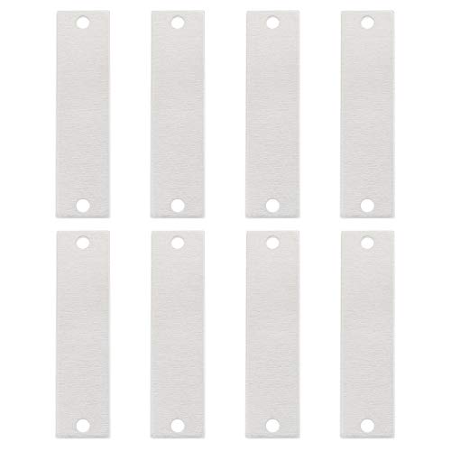 BENECREAT 30 Pack Aluminium Stamping Blank Tag Rechteck Links Mit 2 Löchern Und Aufbewahrungsbox Für Halskette Armband Hundemarken Machen von BENECREAT