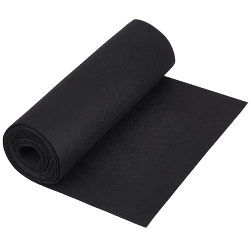 BENECREAT 3m X 30cm Filzstoff Rollen, 1mm Dicker Schwarz Polyester Filzunterlage Zuschneiden Dekoration Filzmatte zum Basteln, Quilten Nähen, Kleider von BENECREAT