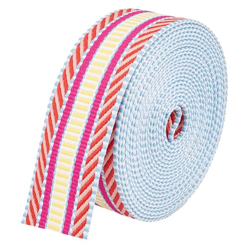 BENECREAT 4.6 m Polyester-Jacquard-Gurtband, 38 mm Breites Gurtband, Flaches Näh-Gurtband, Gewebtes Band Für Bekleidungszubehör, Kamelie von BENECREAT