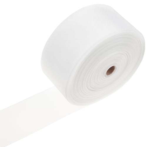 BENECREAT 55 Yards/50m Durchscheinendes Buckram-Band Für Vorhänge, Weißes Überschriftenband, 80mm Einnähstoffe Vorhänge Für Zuhause Zum Nähen von Fenstervorhängen, Bekleidungszubehör von BENECREAT