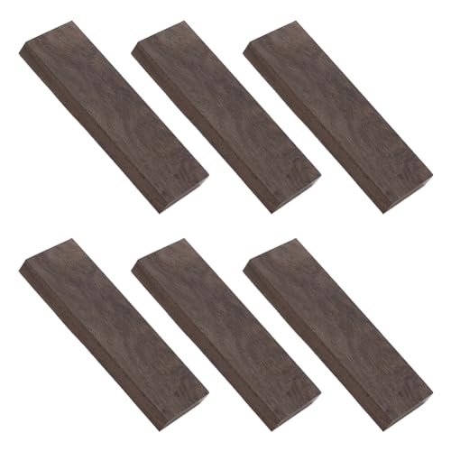 BENECREAT 6 stücke Ebenholz Bauholz Holz Griff Platte, Kaffeebraune Messergriffwaagen Aus Naturholz, Rechteckige Holzgriffrohlinge Für DIY-Musikinstrumente, Werkzeuge, Basteln, 12x4 cm von BENECREAT